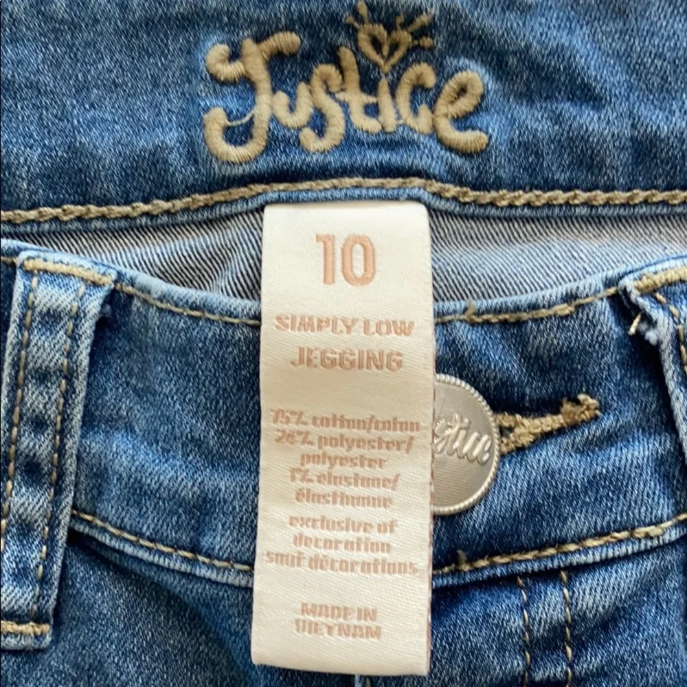 Stylish Patched Justice Jeggings